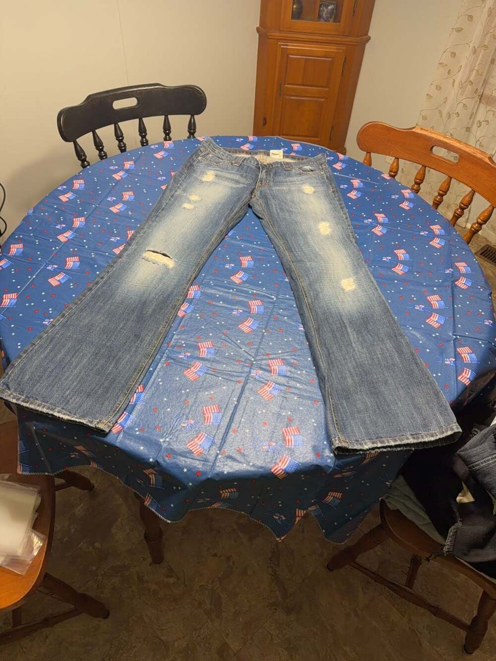 Smarque Distressed Bootcut Jeans